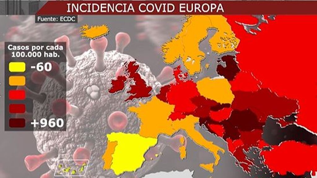 La retirada de las medidas y la falta de vacunación, las claves del aumento de casos de covid en Europa