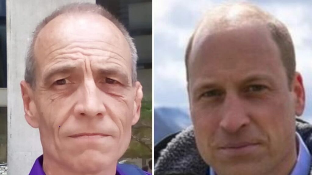 Simon Dorante-Day y el príncipe Guillermo, de quien dice ser hermano