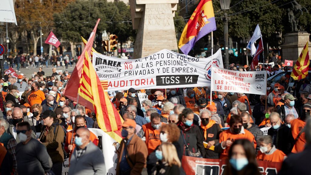 Las marchas contra el proyecto de ley de reforma de las pensiones recorren toda España