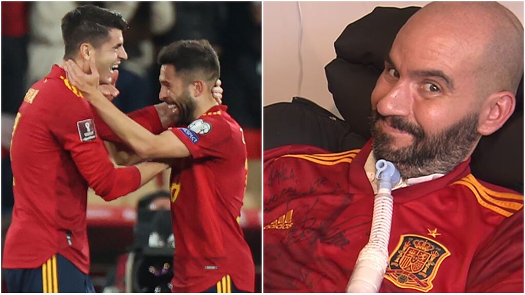La alegría de Jordi, enfermo de ELA, con la victoria de España: "Si no ganáis os atropello con mi Ferrari"