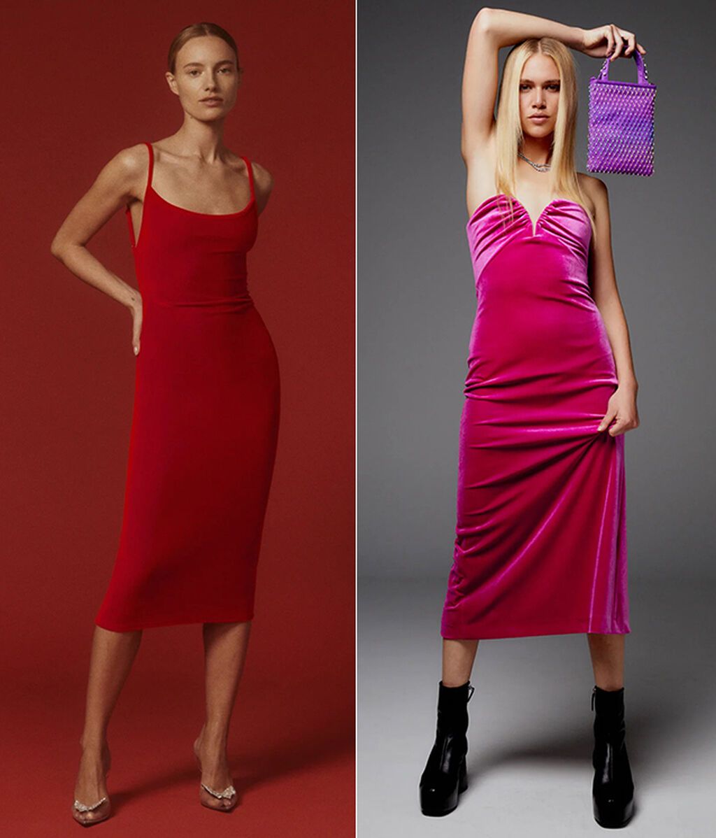 Vestidos de The Reformation y Zara