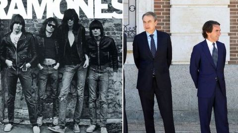 Zapatero como Los Ramones y Aznar como Extremoduro: cuando los políticos  protagonizan míticas portadas de discos - Uppers