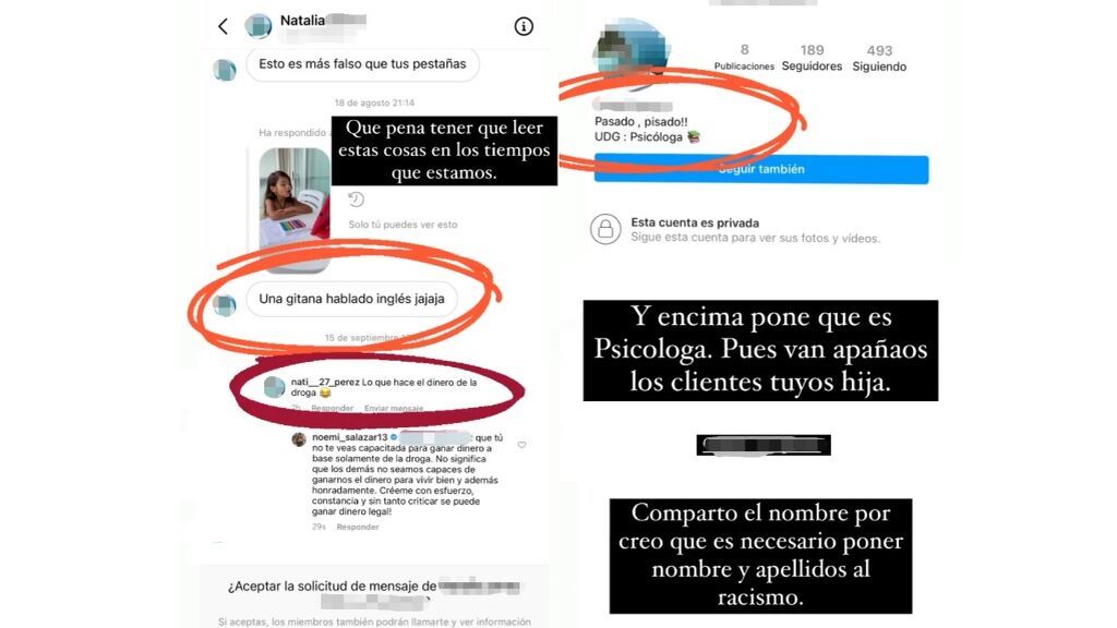 noemi insultos racistas