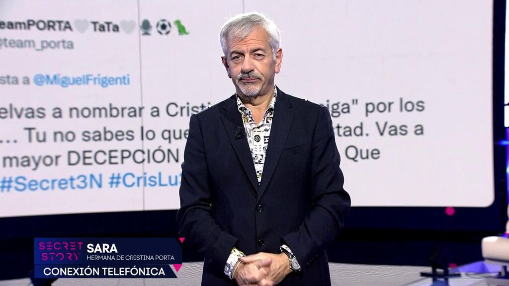 La hermana de Cristina explica su tuit contra Frigenti