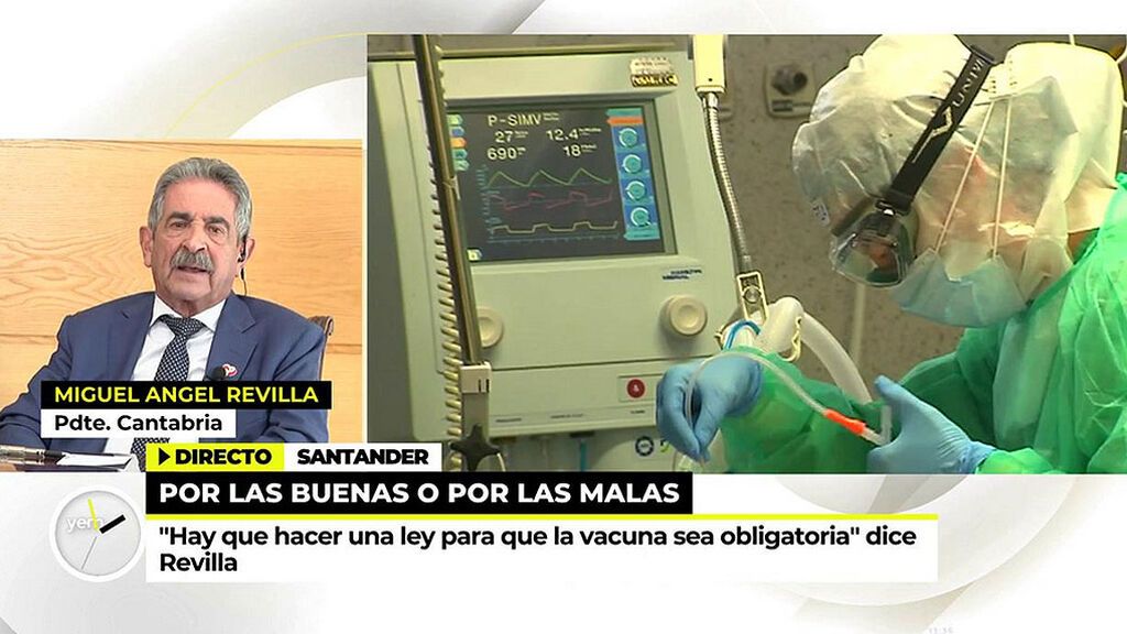 El presidente de Cantabria se pondrá la tercera dosis el próximo jueves junto a la vacuna de la gripe