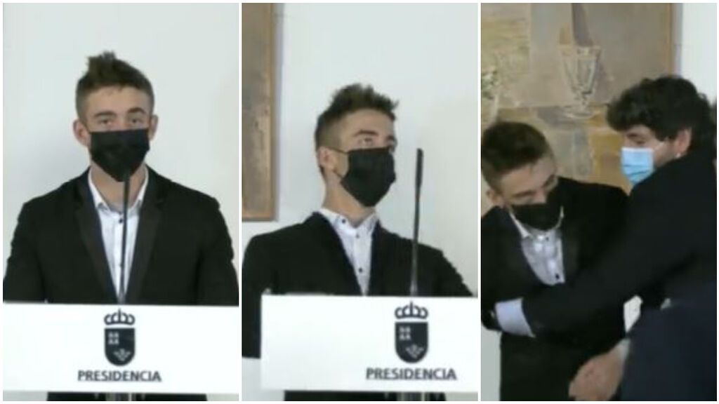 Pedro Acosta pierde el conocimiento ante López Miras, presidente de Murcia.