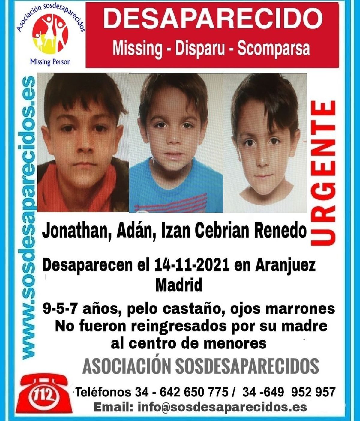 Buscan a tres hermanos menores que su madre se llevó de un centro de Aranjuez