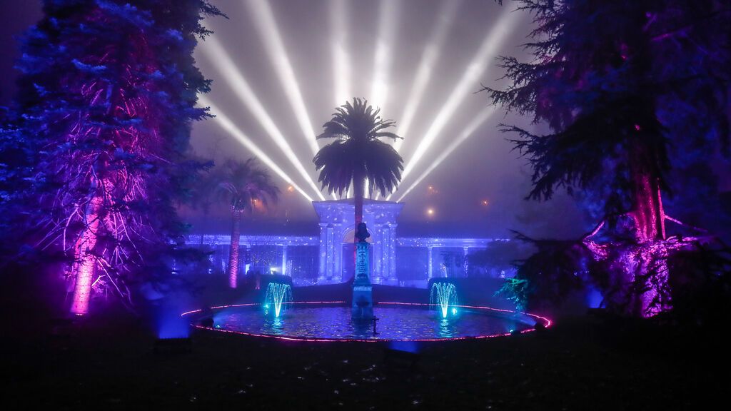Jardín Botánico de Madrid decorado para Navidad.