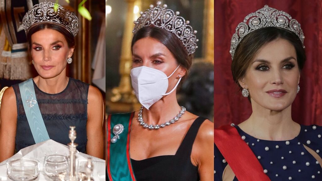 Las siete tiaras que Letizia tiene en su joyero real