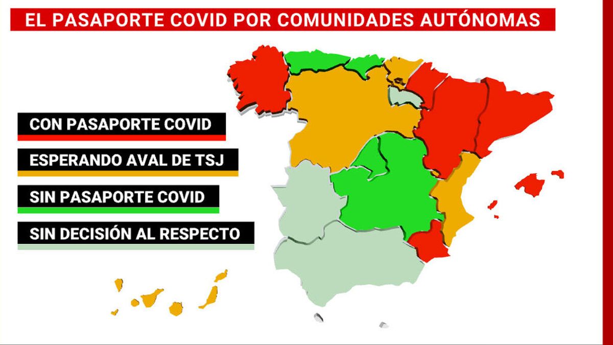 Pasaporte covid: qué comunidades lo aplican, cuáles lo han solicitado y cuáles no contemplan pedirlo Pasaporte covid: qué comunidades lo aplican, cuáles lo han solicitado y cuáles no contemplan pedirlo