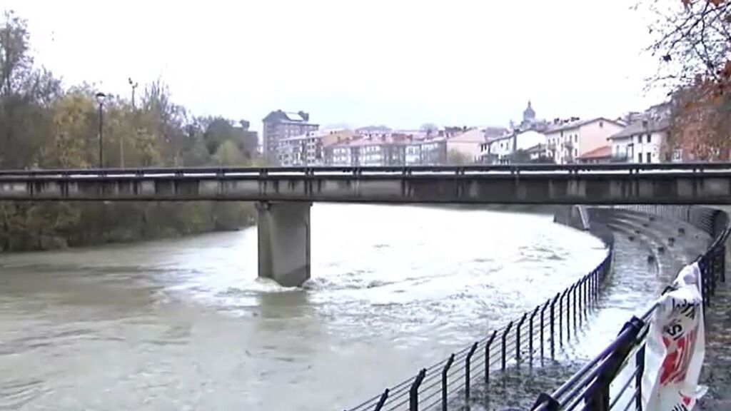 Alerta en el municipio vasco de Andoain por la crecida del río Oria