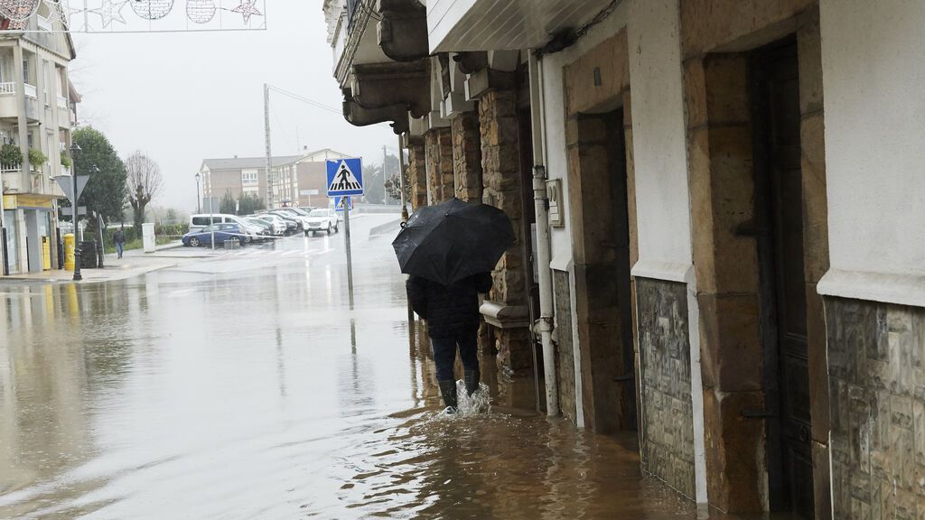 Preocupación por las inundaciones que ha dejado el temporal en Vioño, Cantabria