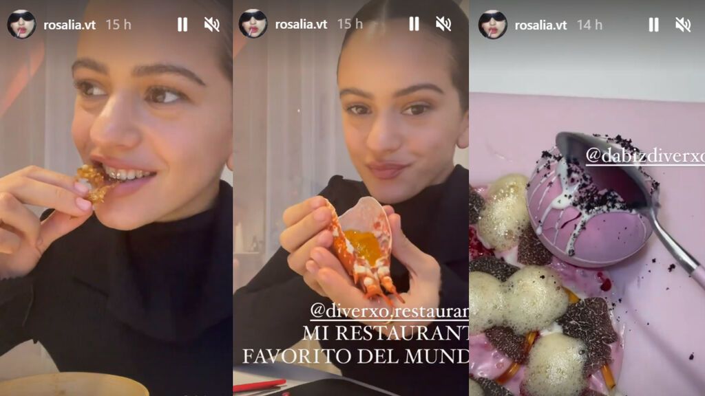 Rosalía en sus historias de Instagran