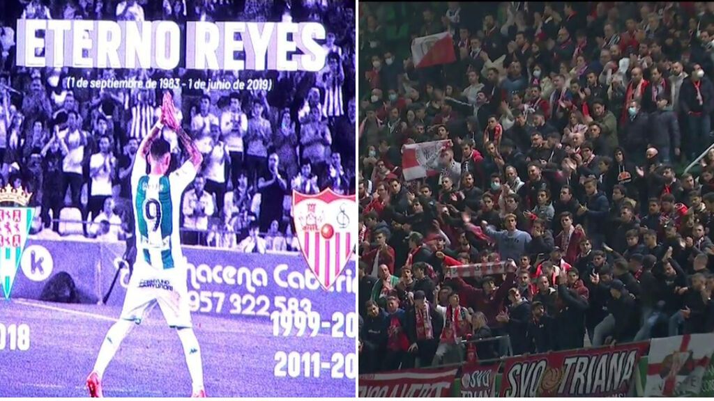 Córdoba y Sevilla rinden homenaje a José Antonio Reyes: ovación cerrada en el minuto nueve para el utrerano