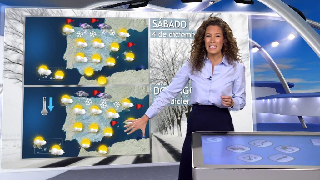 Zonas de España en riesgo por nevadas y fuerte temporal de viento el fin de semana