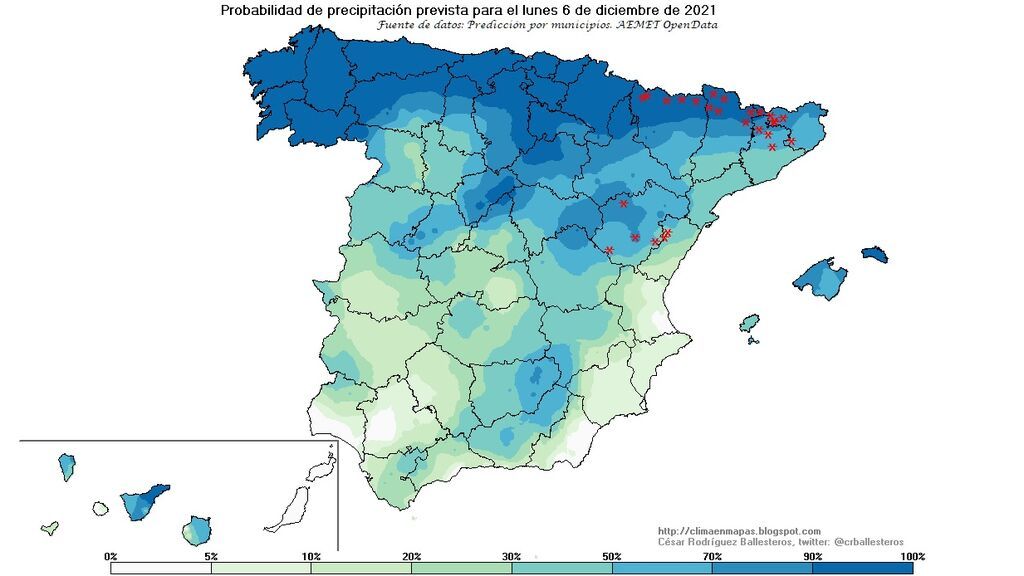 ñluvias lunes