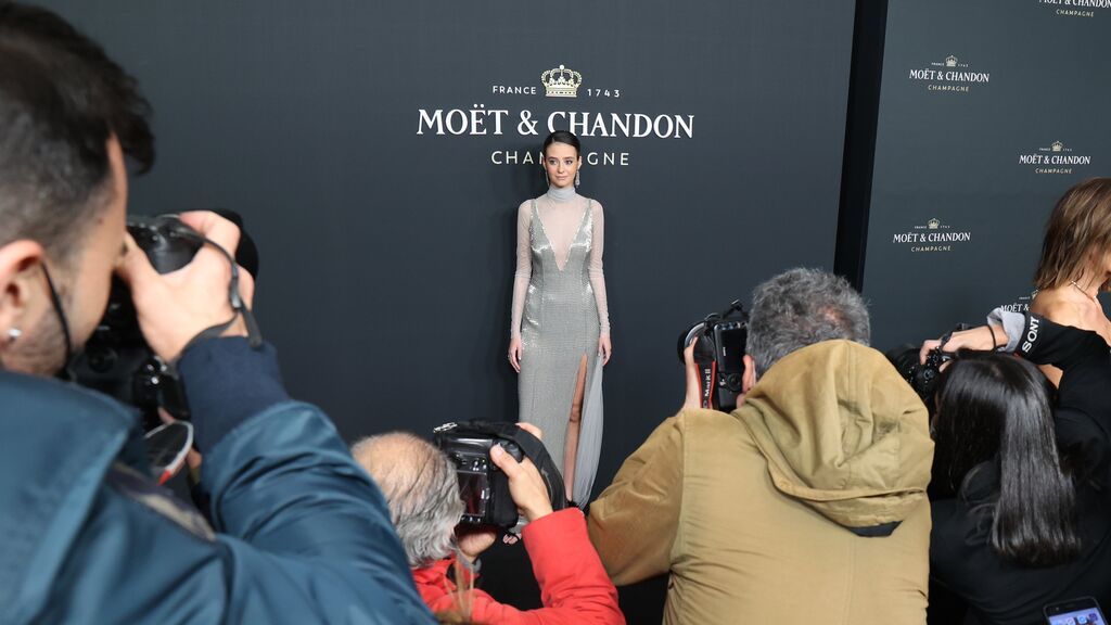 Victoria Federica posando para los medios en la fiesta de Moët & Chandom