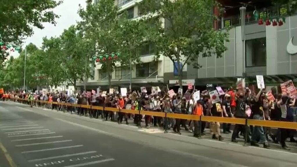 Protestas en Australia por la exigencia del pasaporte COVID