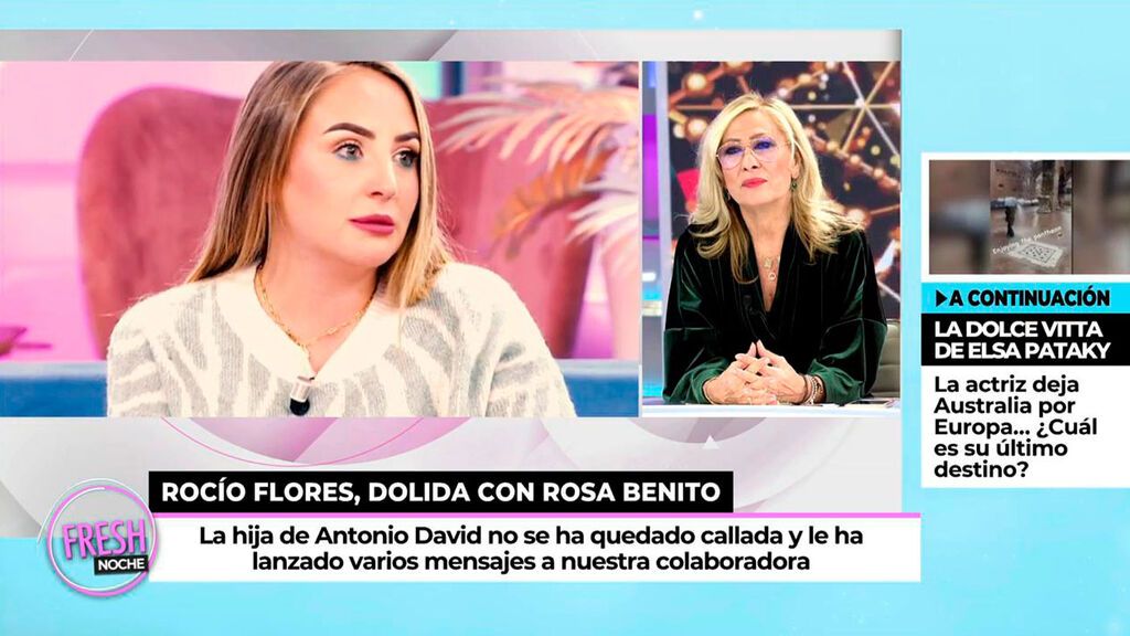 Rosa Benito responde a Rocío Flores Ya son las ocho 2021 Programa 16