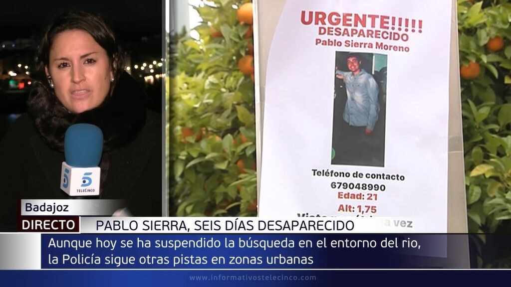 Suspendida la búsqueda de Pablo Sierra: la Policía rastreará su móvil