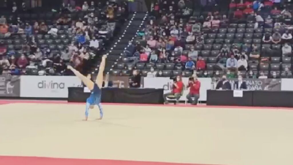 La primera gimnasta con síndrome de down en participar en un Campeonato de España