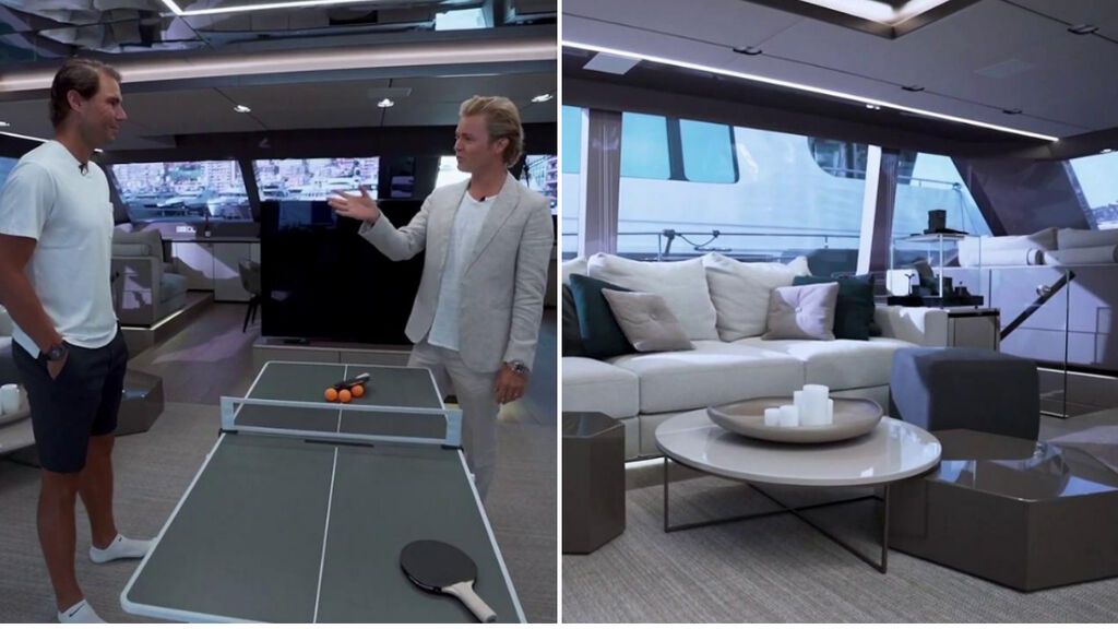 Rafa Nadal enseña su lujoso yate a Nico Rosberg: cuatro camarotes y valorado en seris millones
