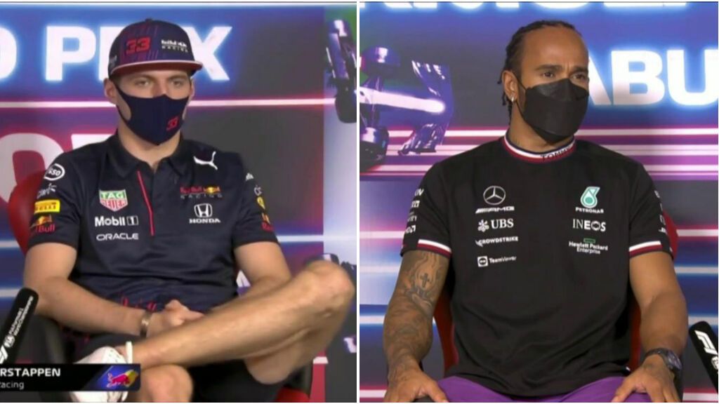 La rueda de prensa más incómoda de Verstappen y Hamilton: ni se miran, ni se hablan