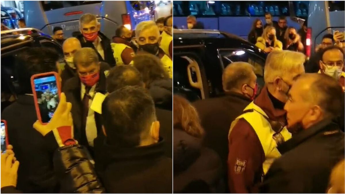 La tensión en el Barça se dispara y Laporta se enfrenta a un grupo de aficionados La tensión en el Barça se dispara y Laporta se enfrenta a un grupo de aficionados