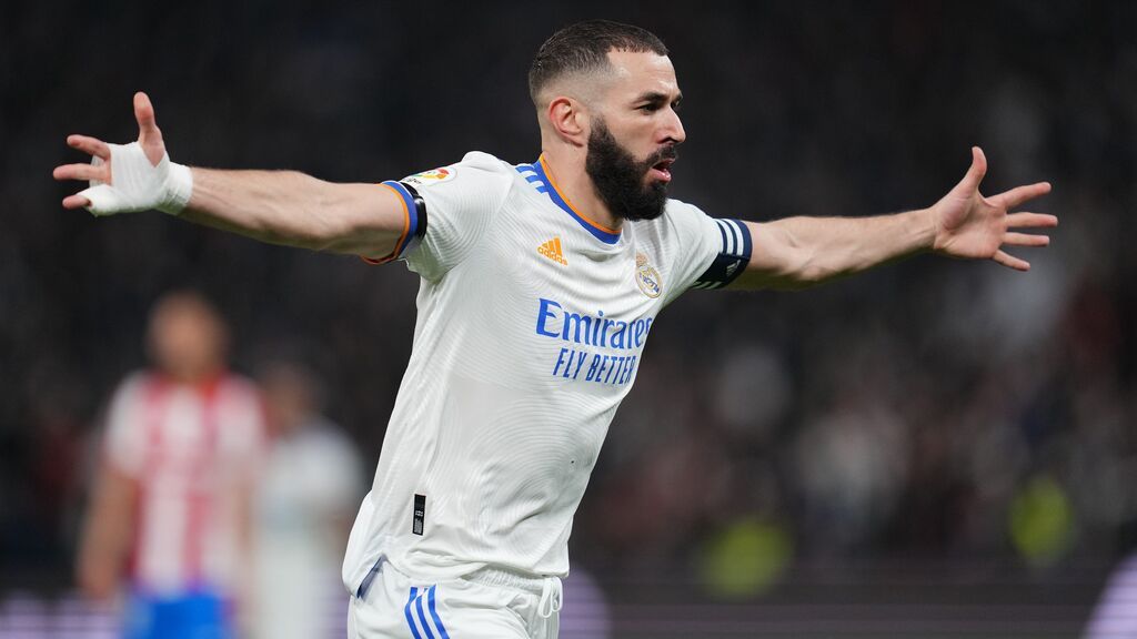 Karim Benzema abrió el marcador en el derbi.