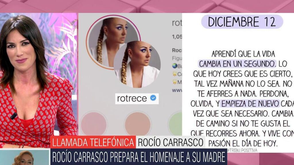 Rocío Carrasco, nerviosa por las sorpresas en el especial se su madre evita comentar el mensaje de su hija