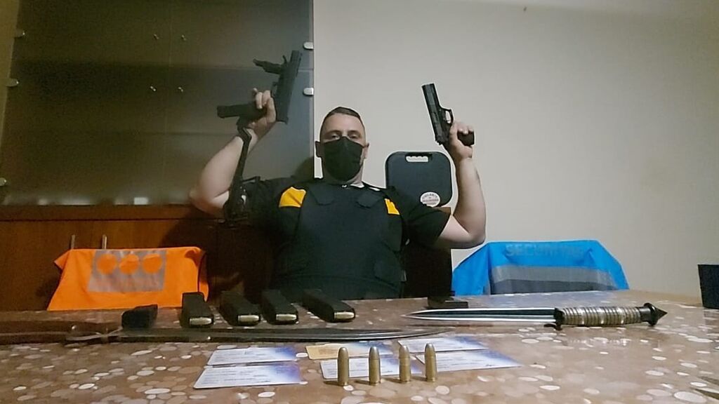 Imágenes de las amenezas del exvigilante de Tarragona