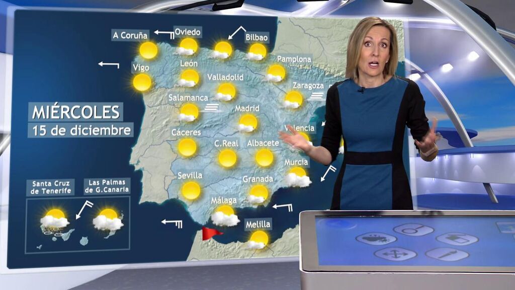 Tiempo estable para el miércoles en toda España, excepto en Canarias por la llegada de una Dana