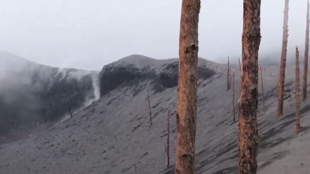 Las imágenes de la zona cercana a la fisura del volcán de La Palma