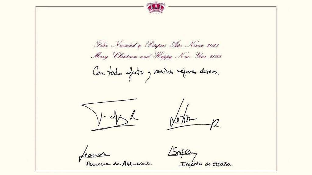 Felicitación navideña de los reyes de España y sus hijas