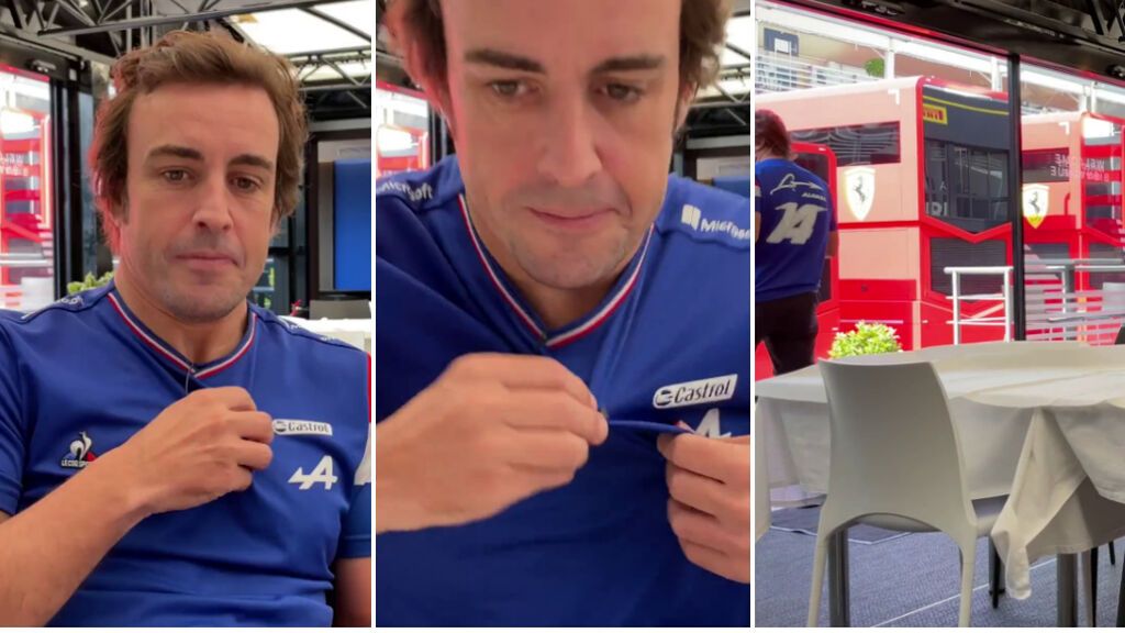 Fernando Alonso tira de humor tras acabar todos los eventos de la temporada: se arranca el micrófono y se va corriendo