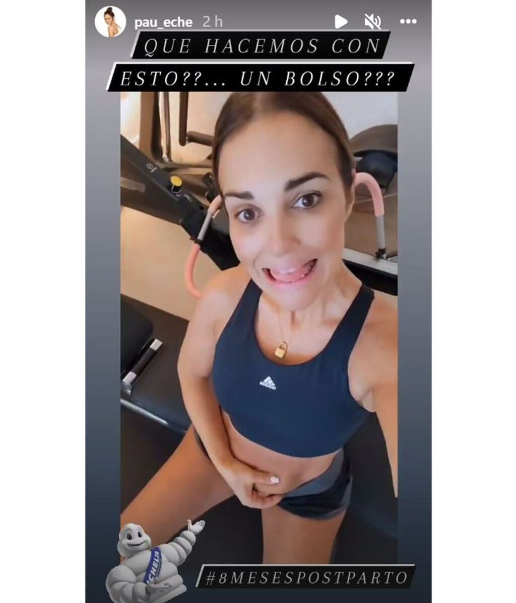 Paula Echevarría muestra su tripa ocho meses después de dar a luz