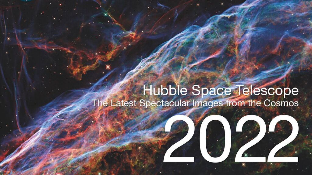 Calendario de pared espacial Hubble 2022 por Bright Day 12 x 12 pulgadas telescopio fases lunares espirtual místico astronomía espacial Moonscape