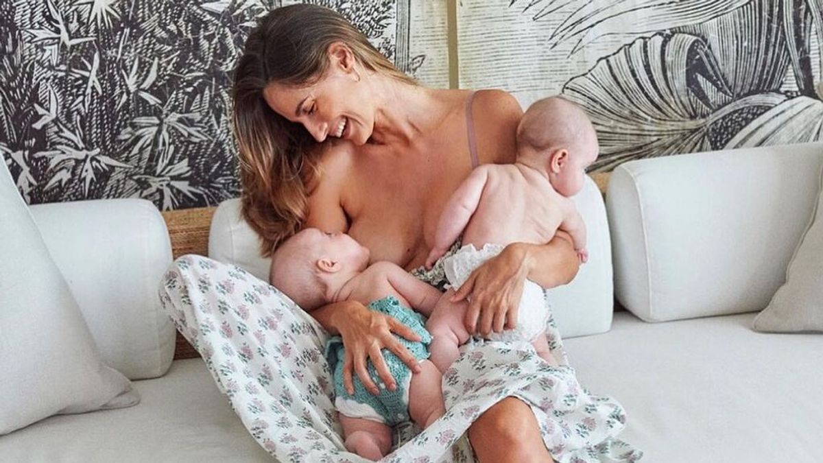 Ariadne Artiles abandona la lactancia materna de sus gemelas: "Ha sido duro, ya no era viable para mí"