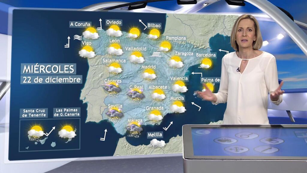 Una borrasca causará tiempo adverso en España este miércoles