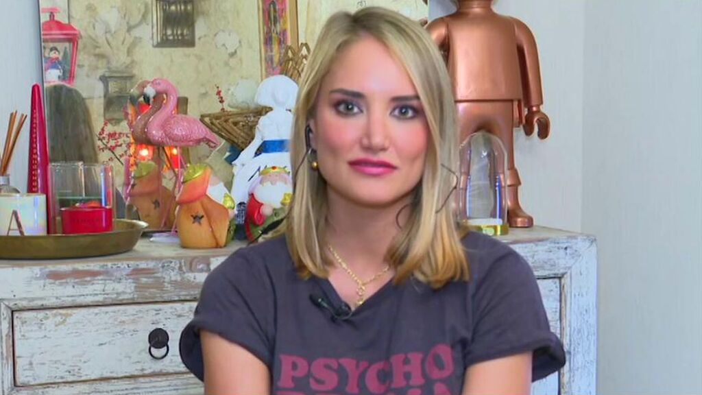 Alba Carrillo, durante su conexión con 'Ya son la ocho'