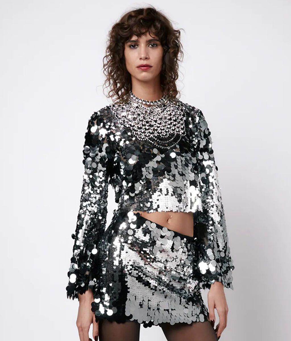 Top de lentejuelas de Zara