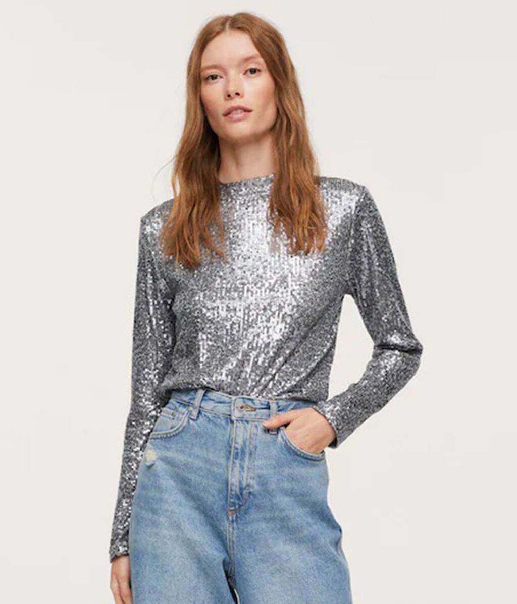 Top de lentejuelas de Mango