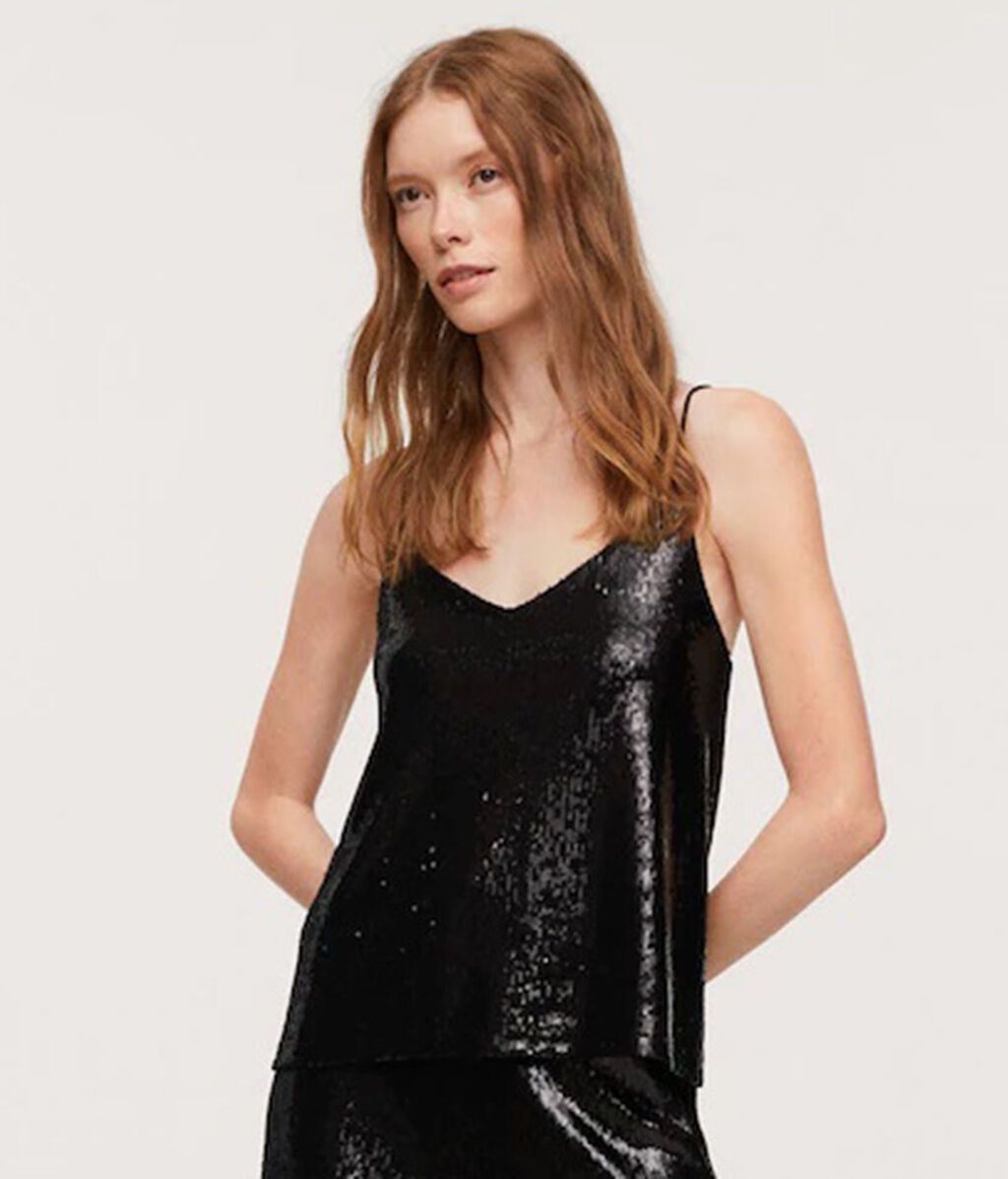 Top de lentejuelas de Mango
