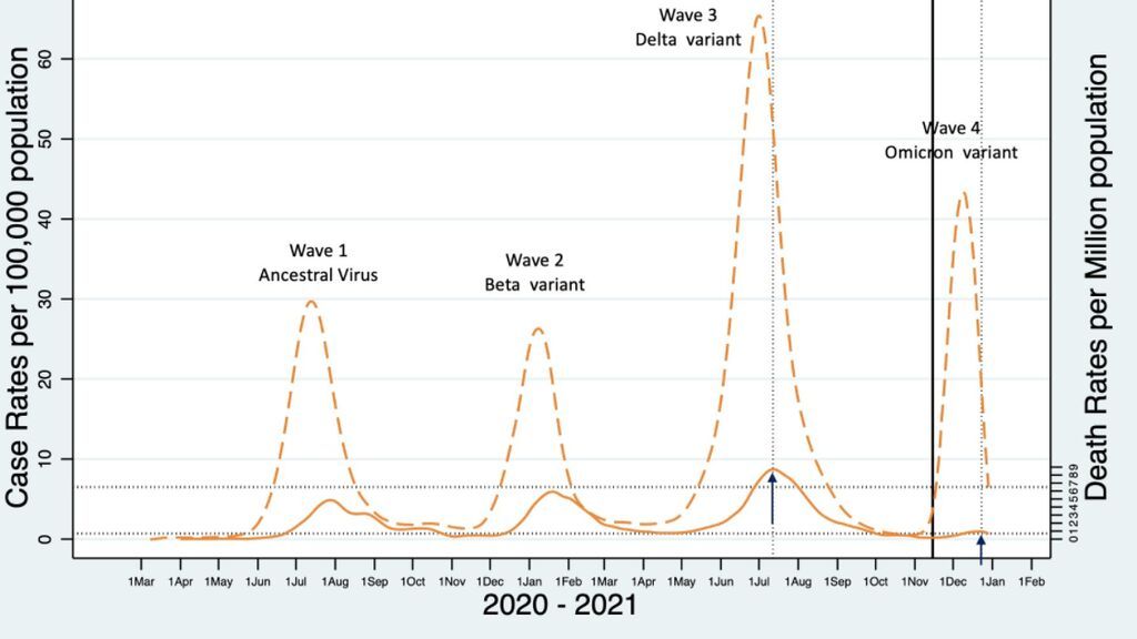 Sudáfrica levanta el toque de queda tras superar el pico de ómicron:¿inmunidad híbrida o menos virulencia?