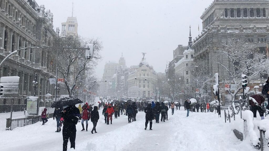 Se cumple un año de Filomena, la gran nevada que tiño de blanco a Madrid