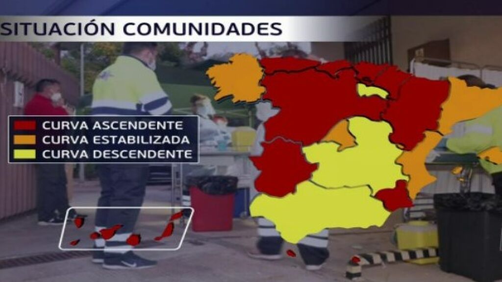 Situación de la sexta ola del coronavirus en las comunidades autónomas.