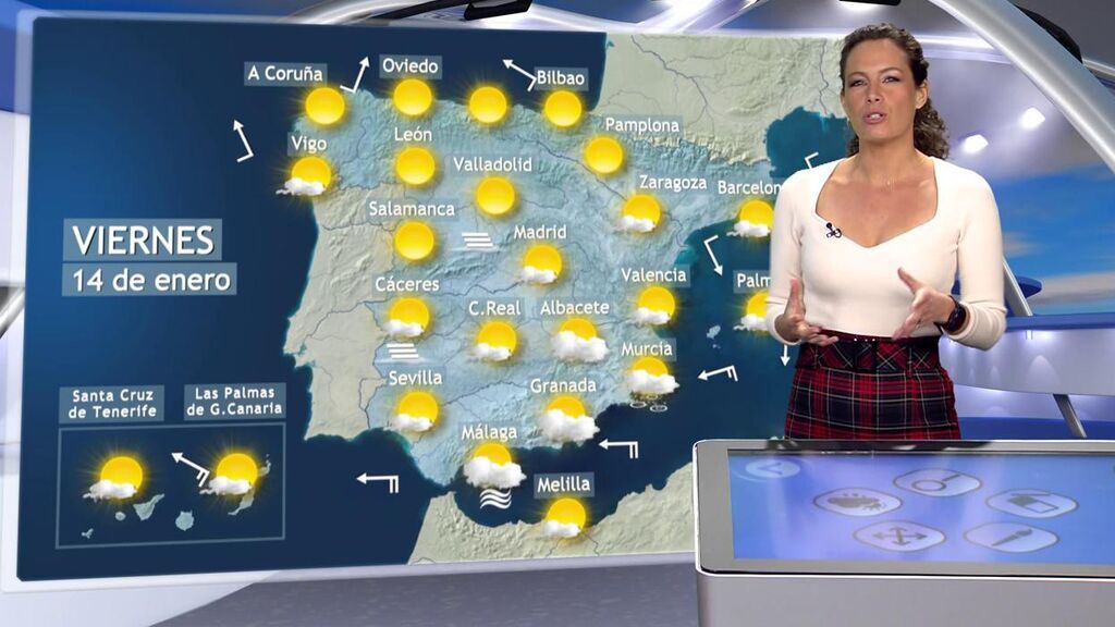 Las temperaturas siguen cayendo por el anticiclón de invierno: el tiempo que hará el viernes en España