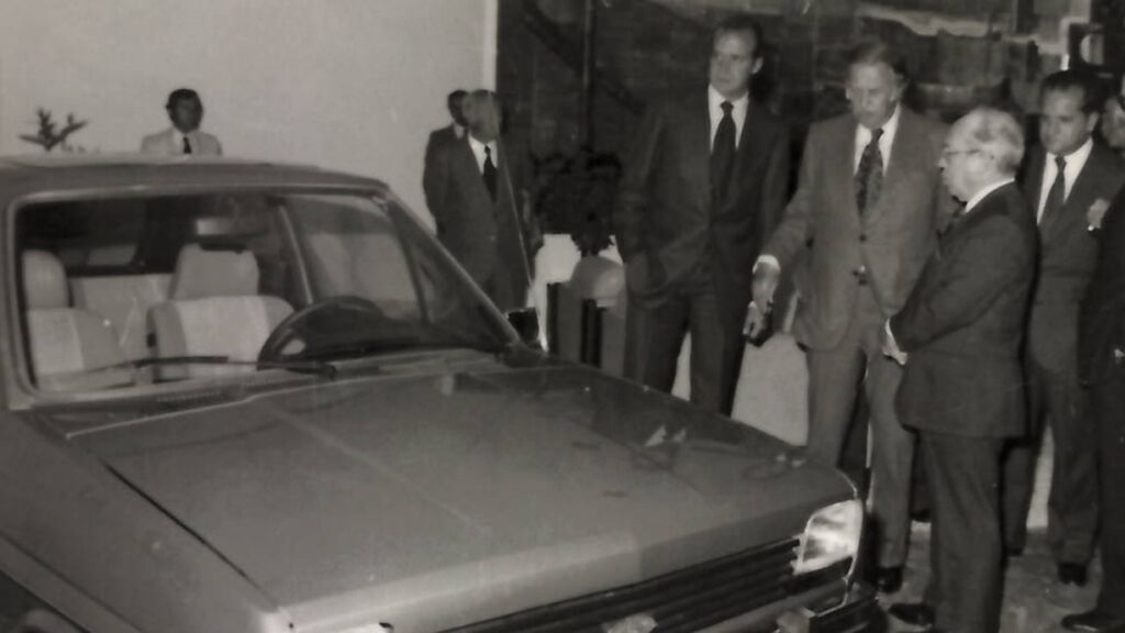 Juan Carlos I con Henry Ford II en la inauguración de la planta de Ford en Almussafes