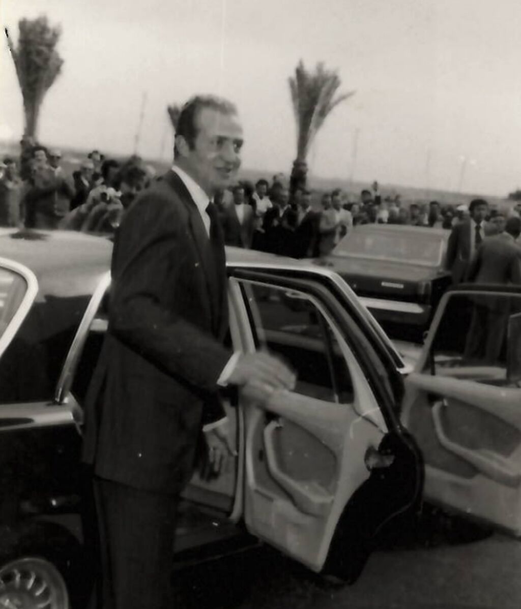 Llegada del rey a la inauguración de la planta de Ford en Almussafes el 25 de noviembre de 1976