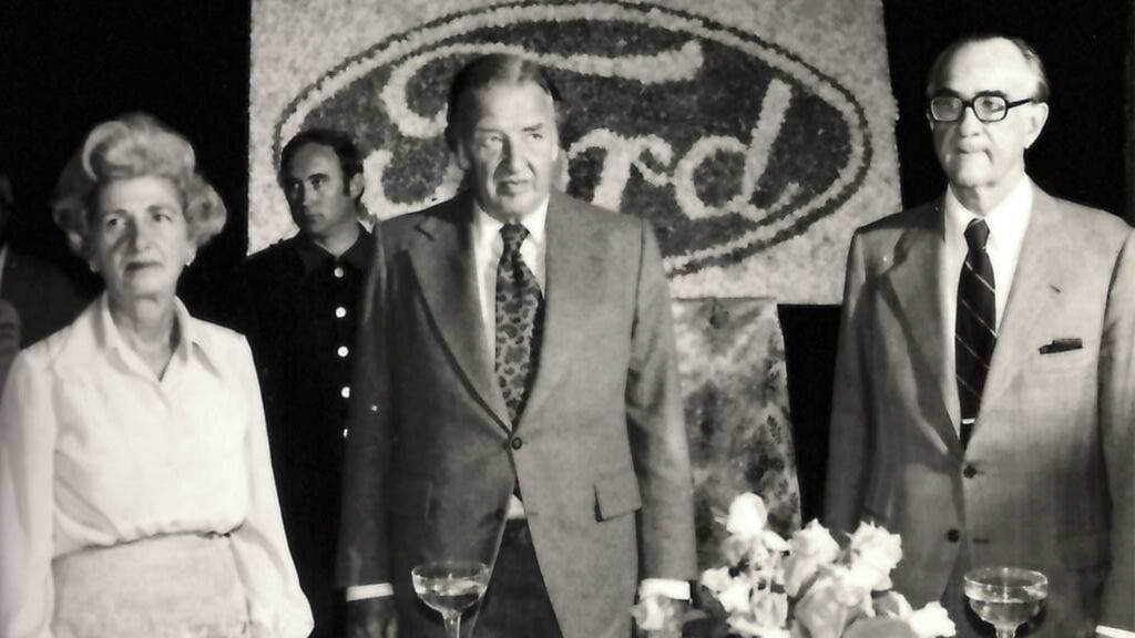 Henry Ford II en la inauguración de la planta de Almussafes